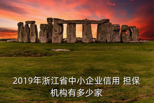 2019年浙江省中小企業(yè)信用 擔(dān)保機(jī)構(gòu)有多少家