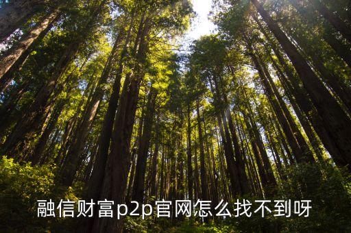 融信財(cái)富p2p官網(wǎng)怎么找不到呀