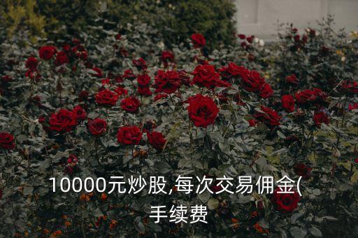 10000元炒股,每次交易傭金( 手續(xù)費(fèi)