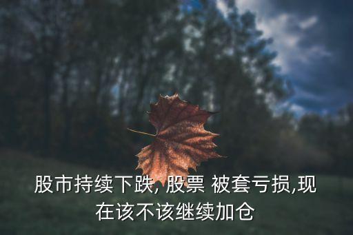 股市持續(xù)下跌, 股票 被套虧損,現(xiàn)在該不該繼續(xù)加倉