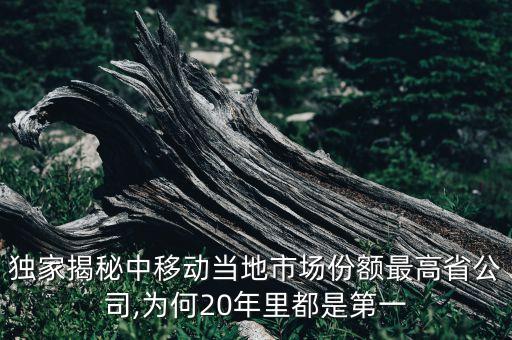 獨(dú)家揭秘中移動(dòng)當(dāng)?shù)厥袌?chǎng)份額最高省公司,為何20年里都是第一