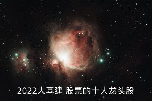 2022大基建 股票的十大龍頭股