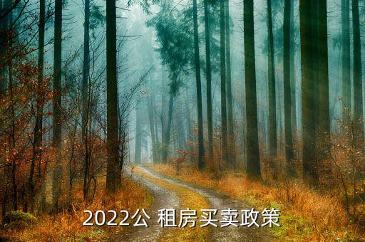 2022公 租房買賣政策