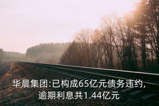 華晨集團(tuán):已構(gòu)成65億元債務(wù)違約,逾期利息共1.44億元