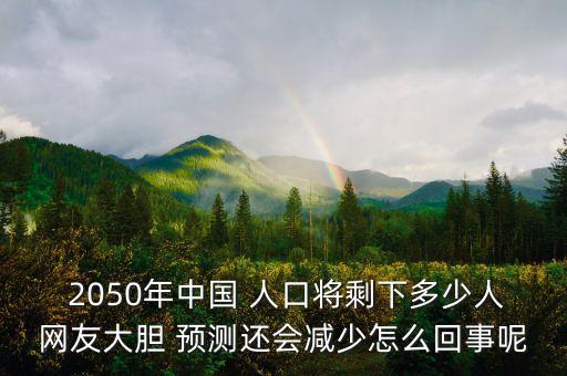 預(yù)測中國2050人口總數(shù),世界人口總數(shù)預(yù)測