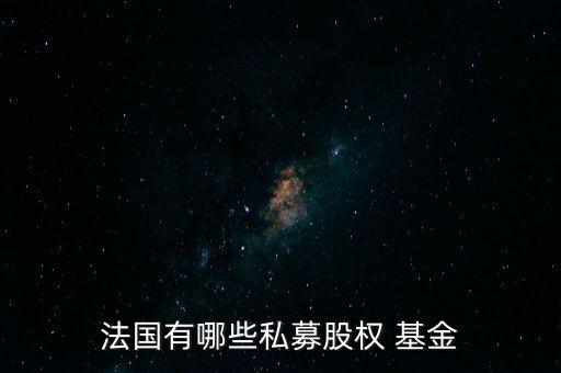 法國有哪些私募股權(quán) 基金