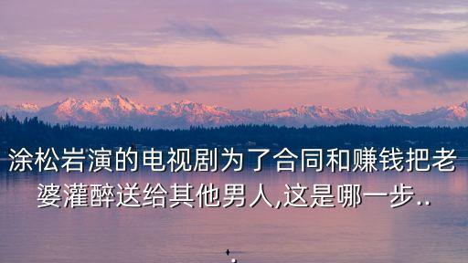 涂松巖演的電視劇為了合同和賺錢把老婆灌醉送給其他男人,這是哪一步...