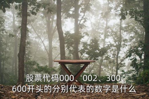  股票代碼000、002、300、600開(kāi)頭的分別代表的數(shù)字是什么