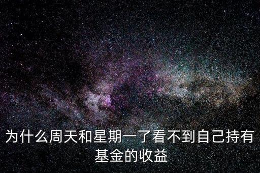 為什么周天和星期一了看不到自己持有 基金的收益