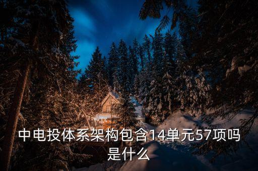 中電投體系架構(gòu)包含14單元57項嗎是什么