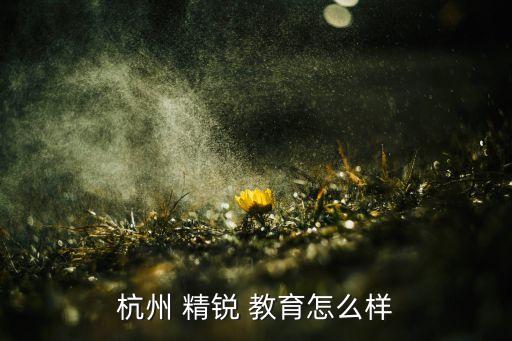 杭州 精銳 教育怎么樣