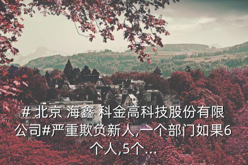 # 北京 海鑫 科金高科技股份有限公司#嚴(yán)重欺負(fù)新人,一個部門如果6個人,5個...