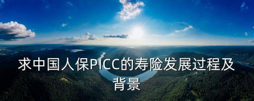 求中國人保PICC的壽險發(fā)展過程及背景