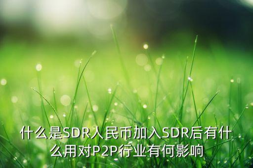 什么是SDR人民幣加入SDR后有什么用對P2P行業(yè)有何影響