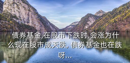  債券基金,在股市下跌時,會漲為什么現(xiàn)在股市成天跌, 債券基金也在跌呀...