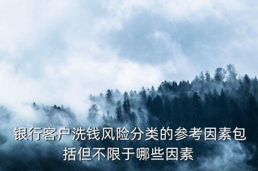  銀行客戶洗錢風險分類的參考因素包括但不限于哪些因素