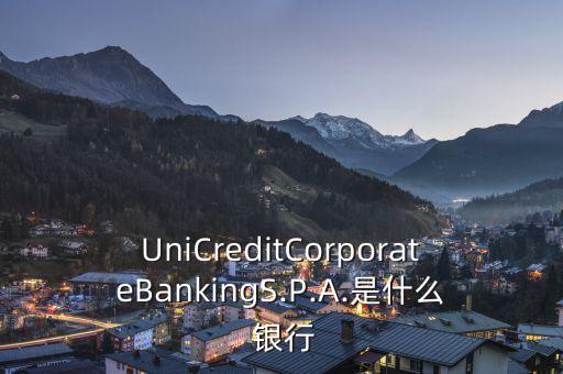 UniCreditCorporateBankingS.P.A.是什么 銀行