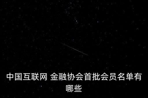 中國(guó)互聯(lián)網(wǎng) 金融協(xié)會(huì)首批會(huì)員名單有哪些