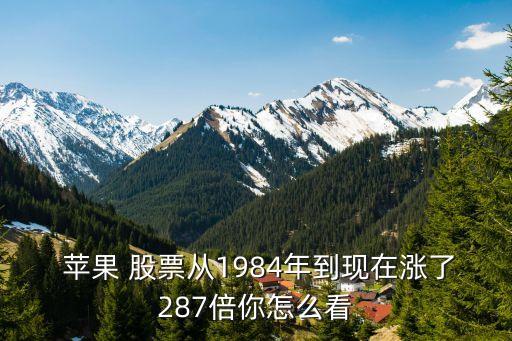  蘋果 股票從1984年到現(xiàn)在漲了287倍你怎么看