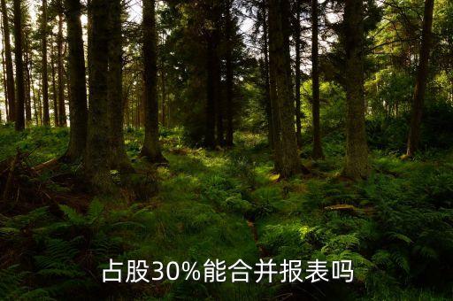 占股30%能合并報(bào)表嗎