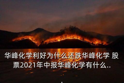 華峰化學利好為什么還跌華峰化學 股票2021年中報華峰化學有什么...