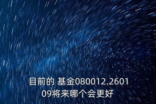 目前的 基金080012.260109將來哪個會更好