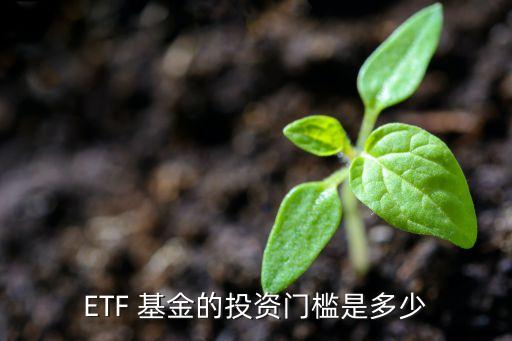 ETF 基金的投資門檻是多少