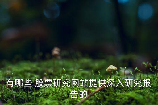 有哪些 股票研究網(wǎng)站提供深入研究報(bào)告的