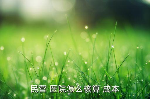 民營 醫(yī)院怎么核算 成本