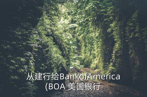 從建行給BankofAmerica(BOA 美國(guó)銀行