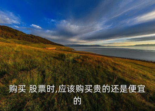 購(gòu)買(mǎi) 股票時(shí),應(yīng)該購(gòu)買(mǎi)貴的還是便宜的