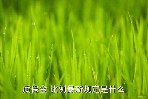 質(zhì)保金 比例最新規(guī)定是什么