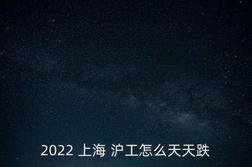 2022 上海 滬工怎么天天跌