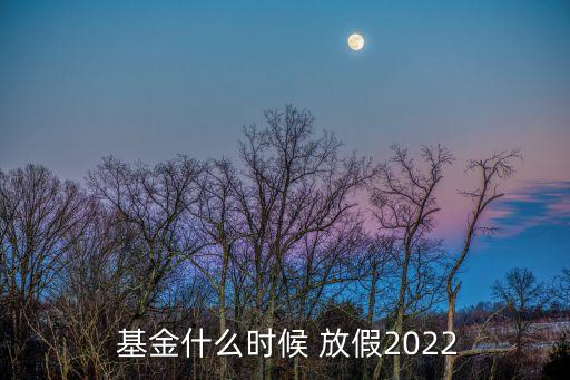  基金什么時候 放假2022