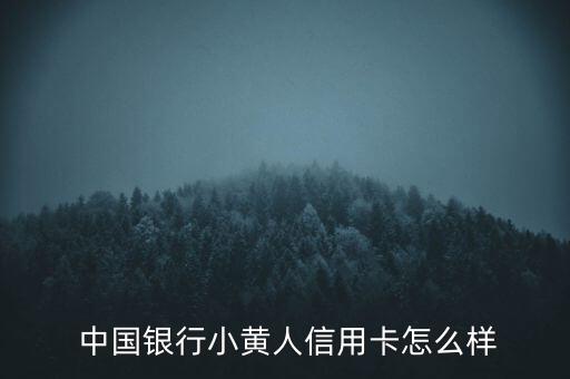  中國(guó)銀行小黃人信用卡怎么樣