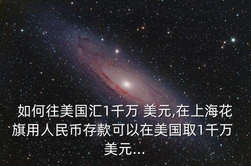 如何往美國匯1千萬 美元,在上?；ㄆ煊萌嗣駧糯婵羁梢栽诿绹?千萬 美元...