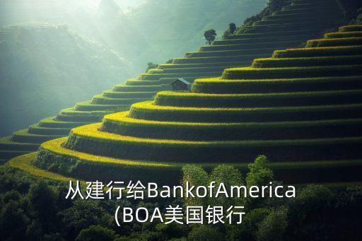 從建行給BankofAmerica(BOA美國銀行