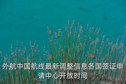 外航中國(guó)航線最新調(diào)整信息各國(guó)簽證申請(qǐng)中心開(kāi)放時(shí)間