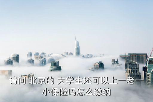 請(qǐng)問(wèn) 北京的 大學(xué)生還可以上一老一小保險(xiǎn)嗎怎么繳納