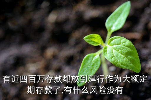 有近四百萬存款都放到建行作為大額定期存款了,有什么風(fēng)險(xiǎn)沒有