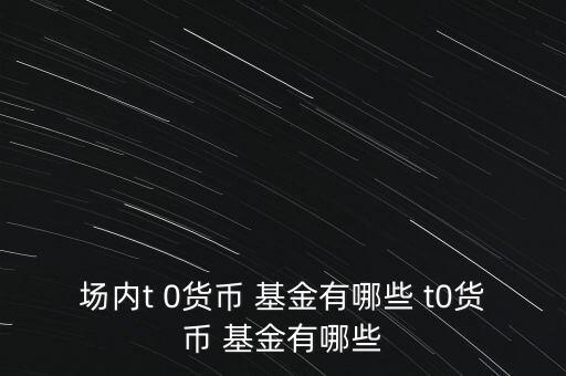 場內(nèi)t 0貨幣 基金有哪些 t0貨幣 基金有哪些