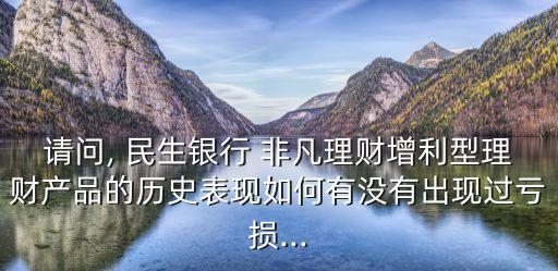 請問, 民生銀行 非凡理財增利型理財產品的歷史表現(xiàn)如何有沒有出現(xiàn)過虧損...