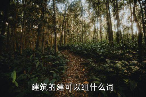 建筑的建可以組什么詞