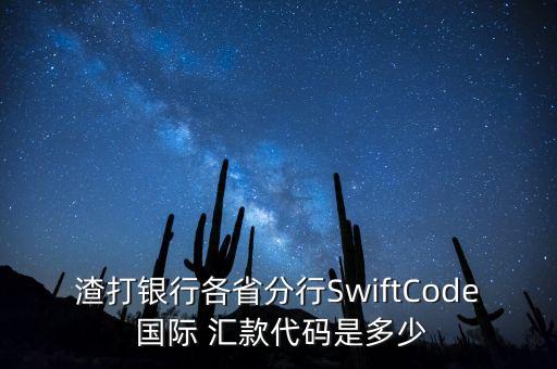 渣打銀行各省分行SwiftCode 國(guó)際 匯款代碼是多少