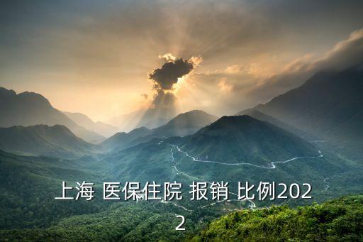  上海 醫(yī)保住院 報(bào)銷(xiāo) 比例2022