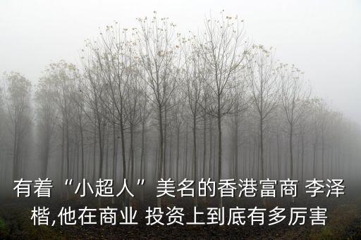 李澤楷投資騰訊