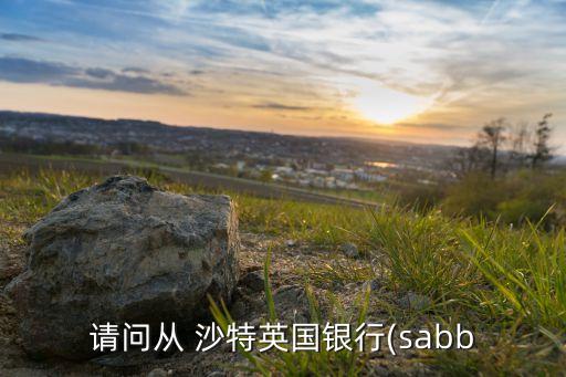 請問從 沙特英國銀行(sabb