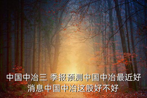 中國(guó)中冶三 季報(bào)預(yù)測(cè)中國(guó)中冶最近好消息中國(guó)中冶這股好不好