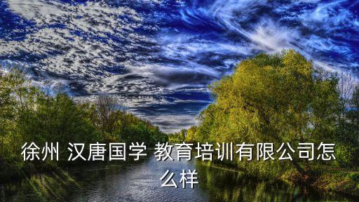 徐州 漢唐國(guó)學(xué) 教育培訓(xùn)有限公司怎么樣