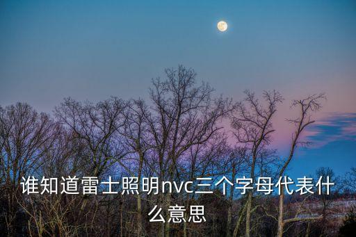 誰知道雷士照明nvc三個字母代表什么意思